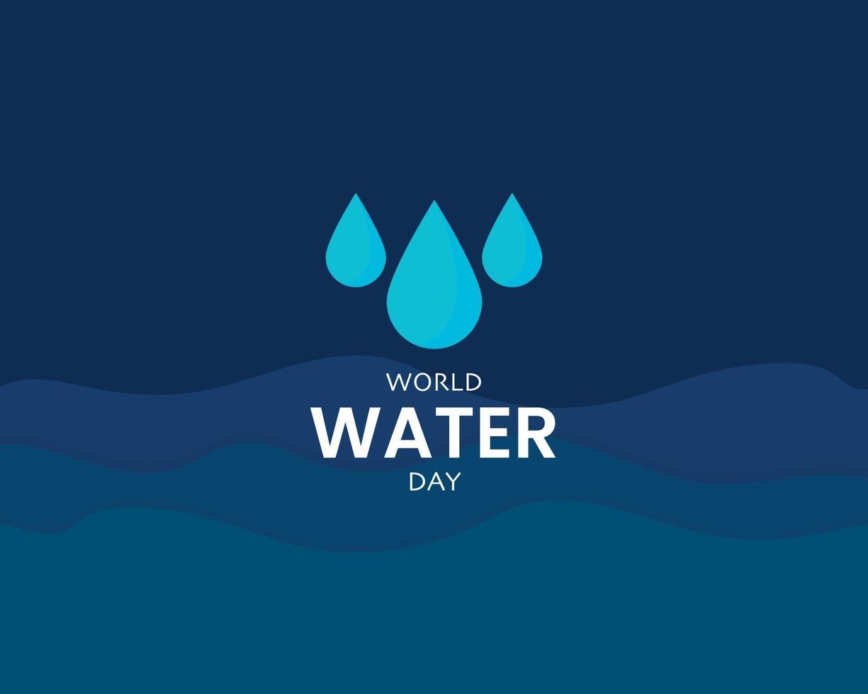 World Water Day Background Template vector