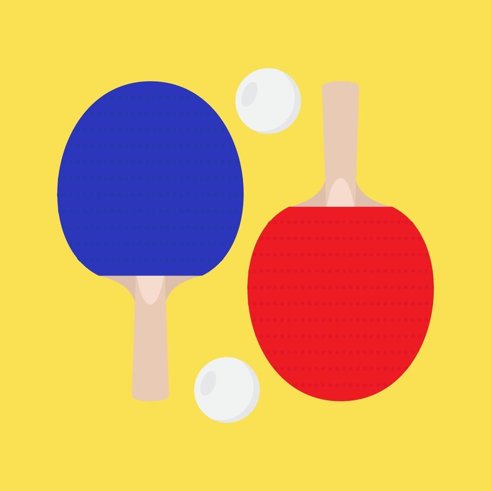 Pingpong Balls Sport Paddles with Wooden Handles vector