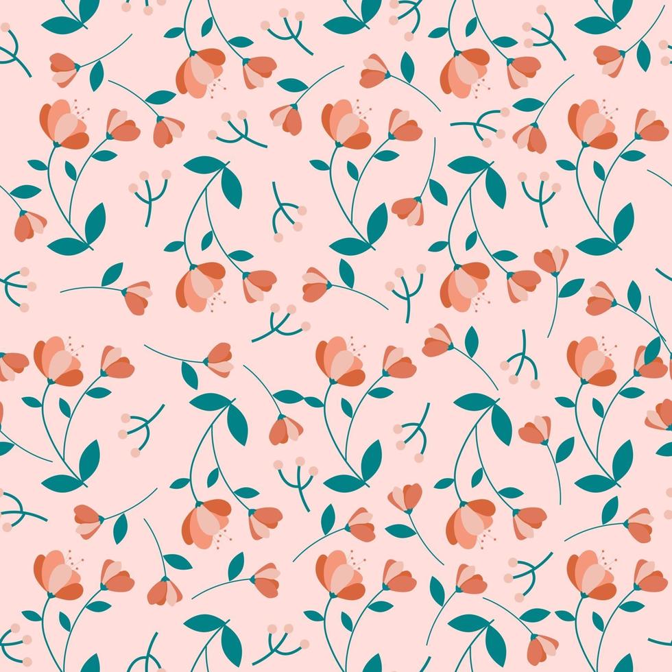 patrón sin fisuras de flor de naranja. estampado floral. vector