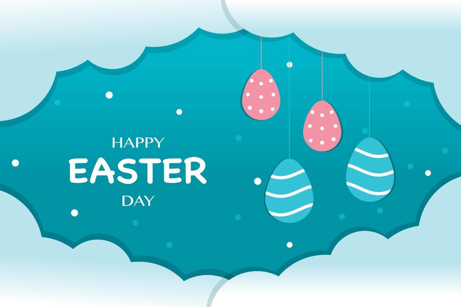 Happy Easter Day Background Vector