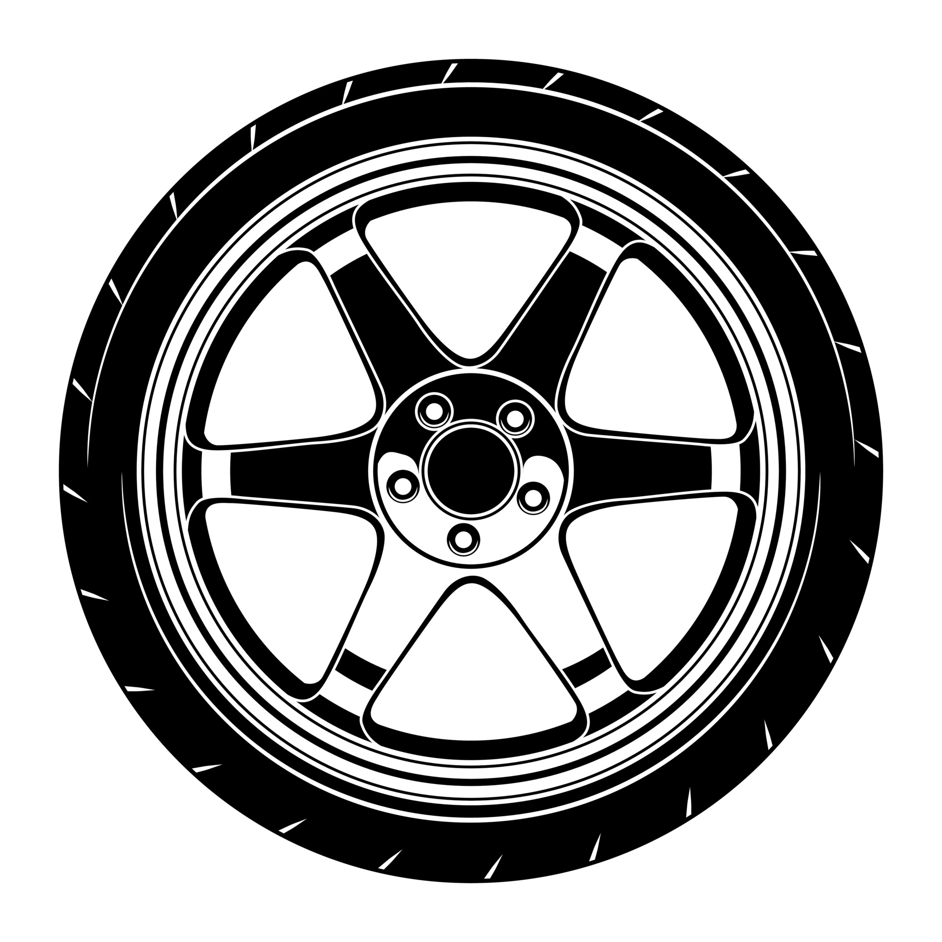 tires and rims clipart of flowers