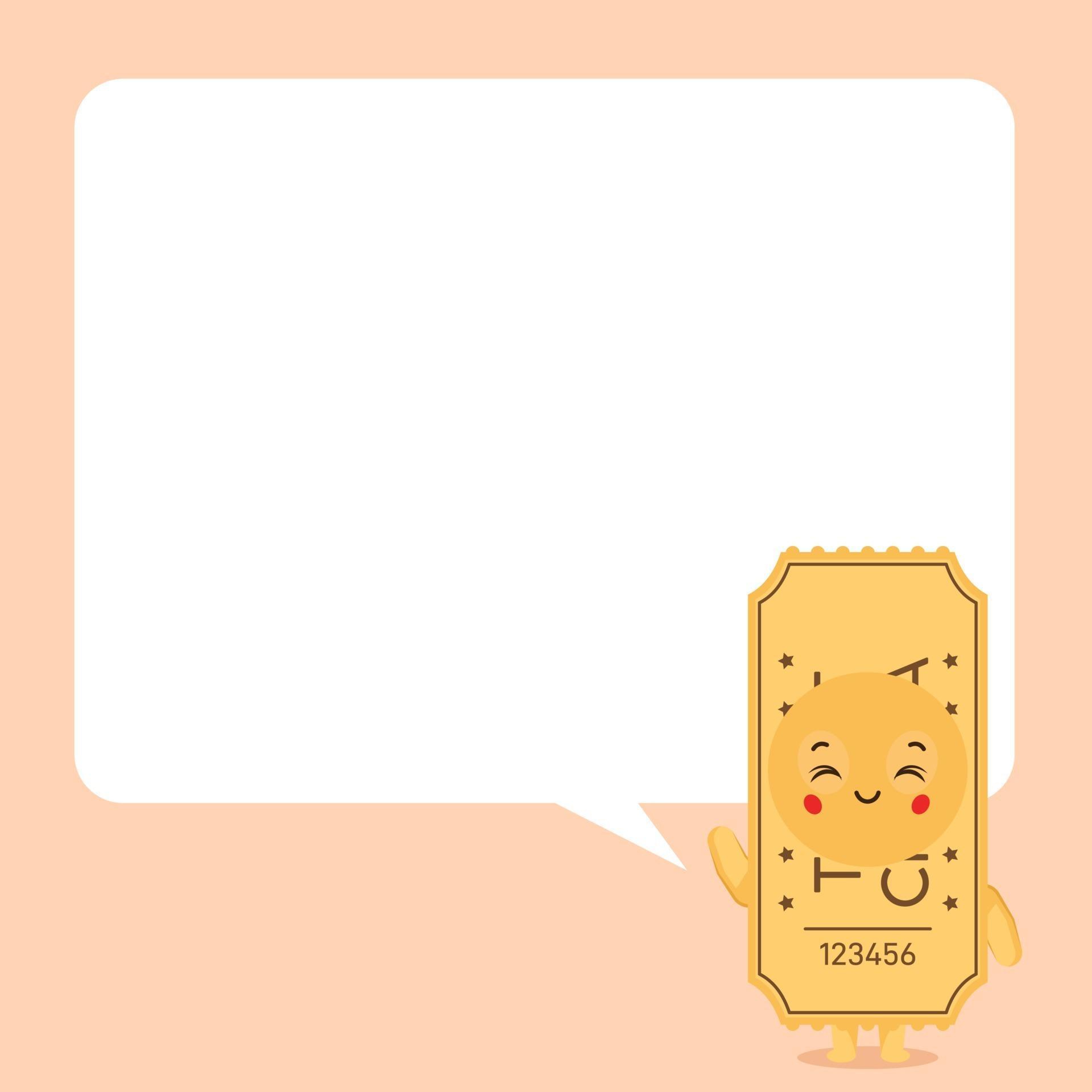 Cute Ticket with Speech Bubbles 2027238 Vector Art at Vecteezy