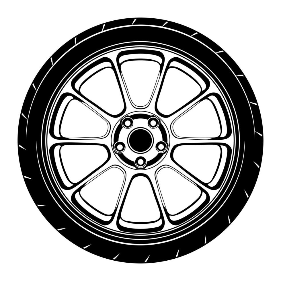 Car wheel illustration for conceptual design 2027256 Vector Art at Vecteezy