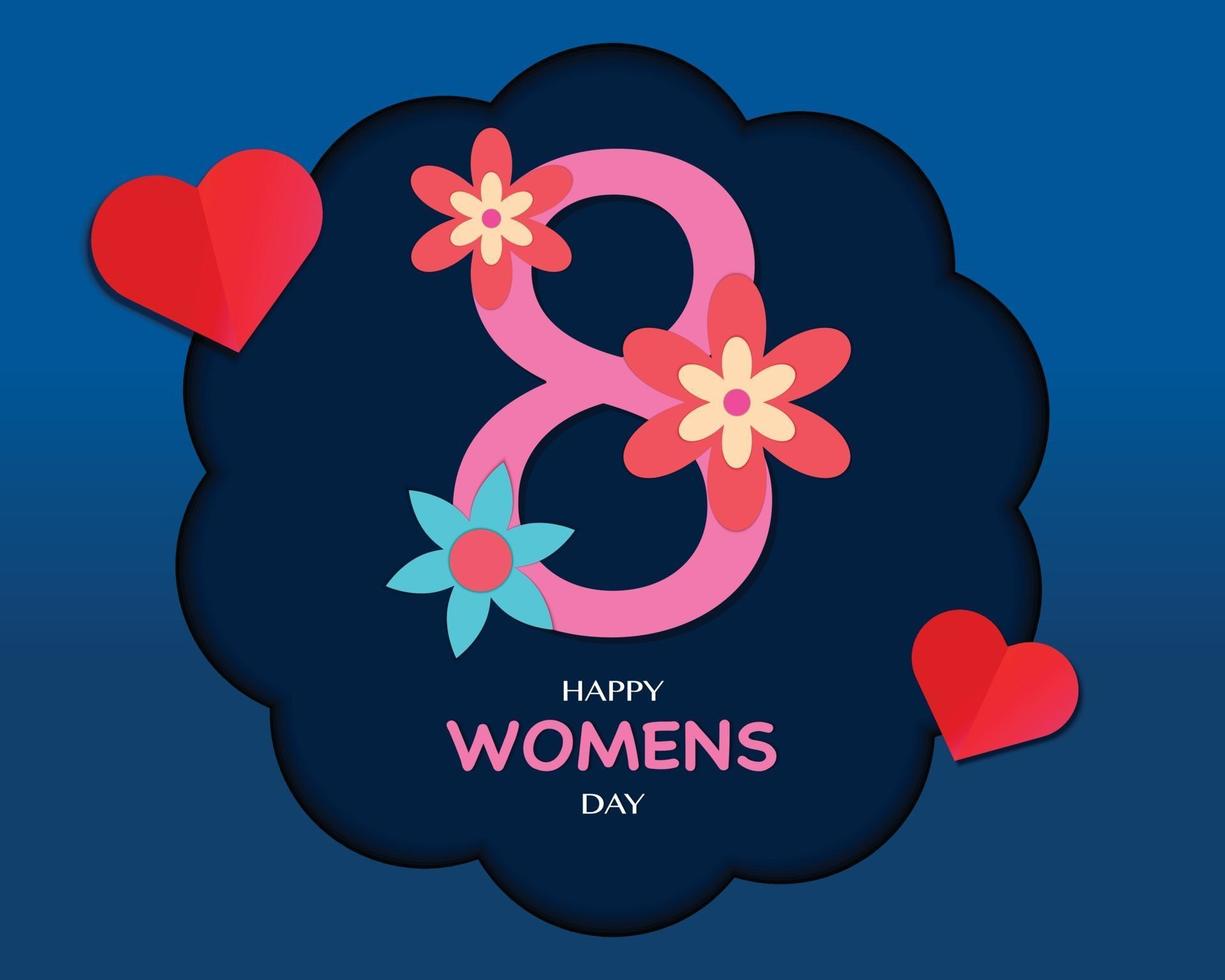 Happy Womens Day In Paper Style vector