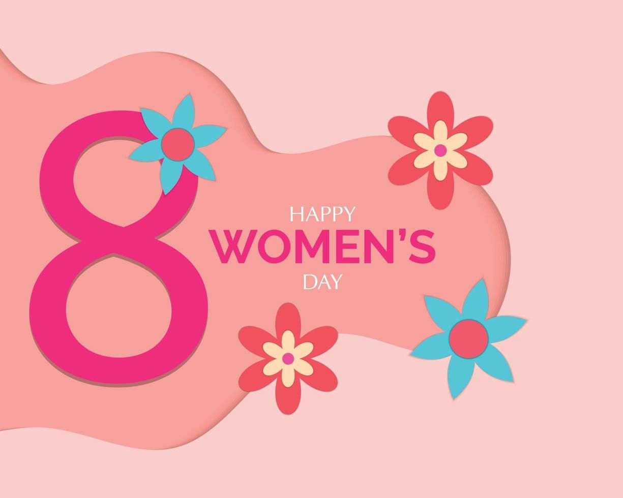 Women's Day In Paper Style Vector