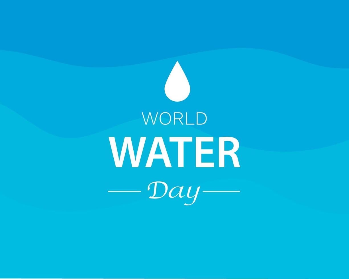 World Water Day Blue Background Vector