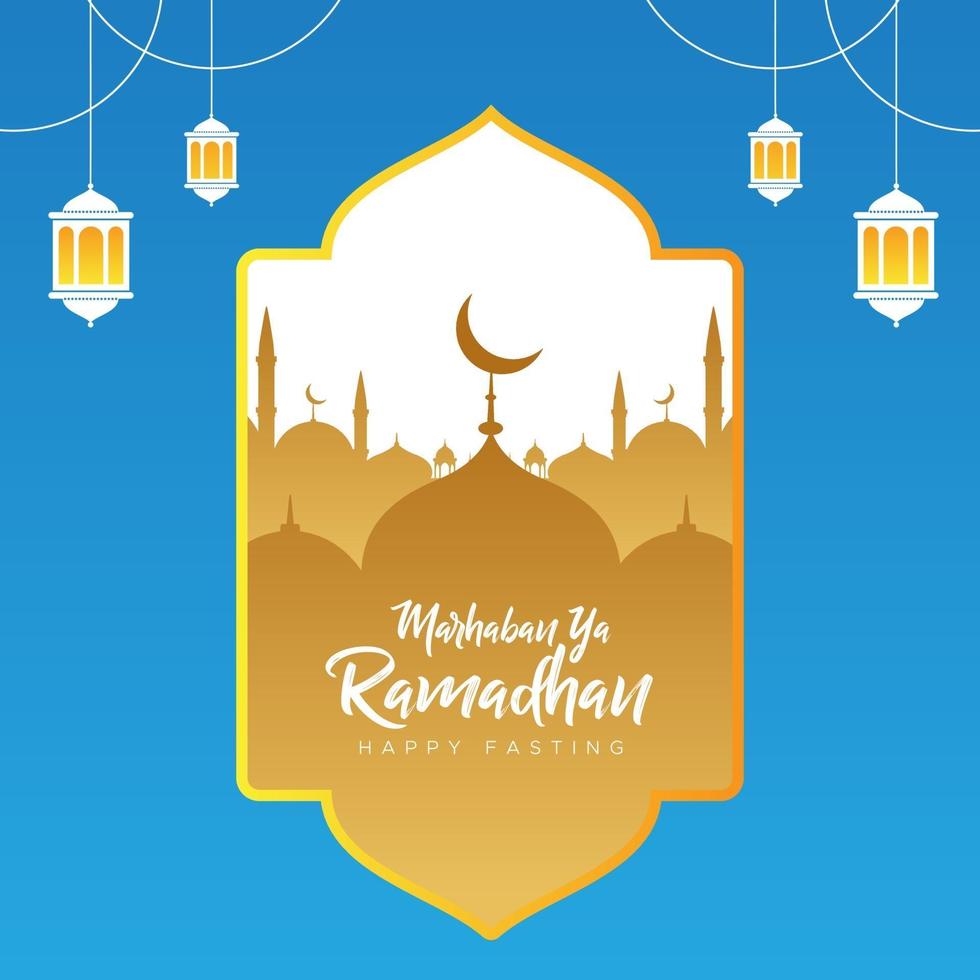 fondo de saludo de ramadán de vector stock