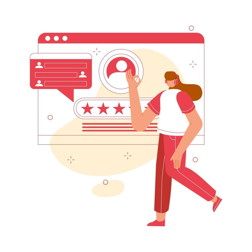 Customer service concept. Technical support 24 hours vector illustration for website, mobile apps, and landing page.