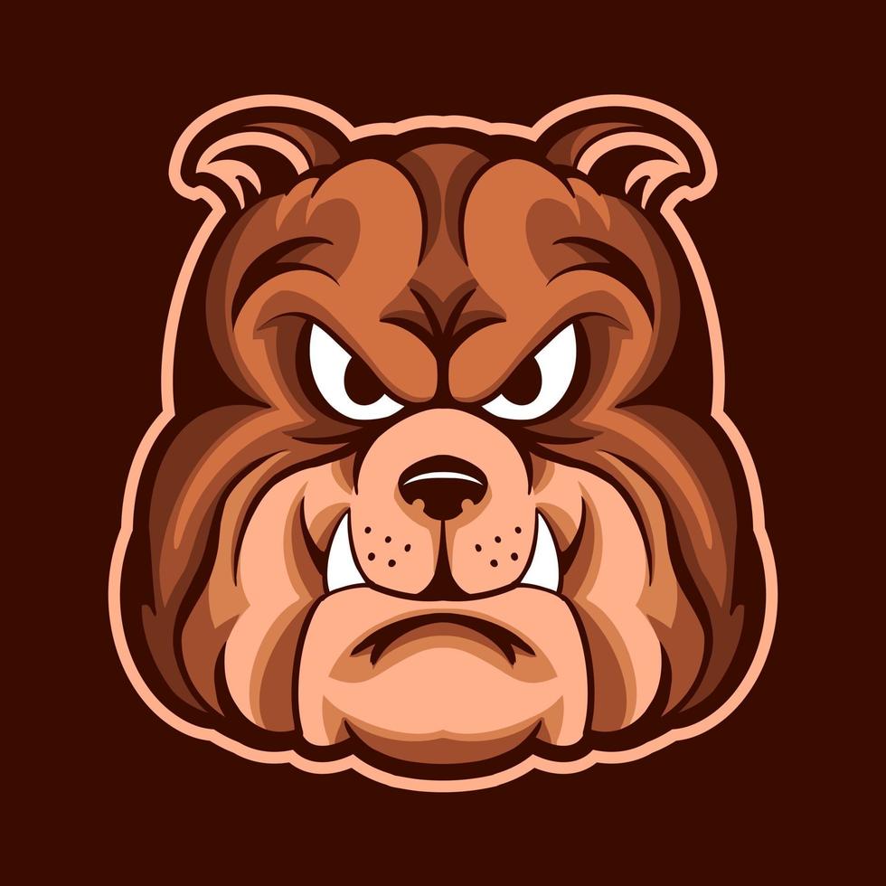 bulldog head vector illustration design