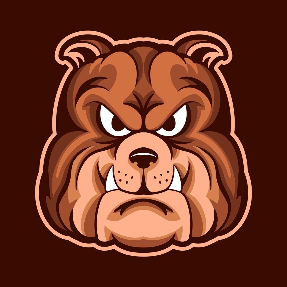 bulldog head vector illustration design