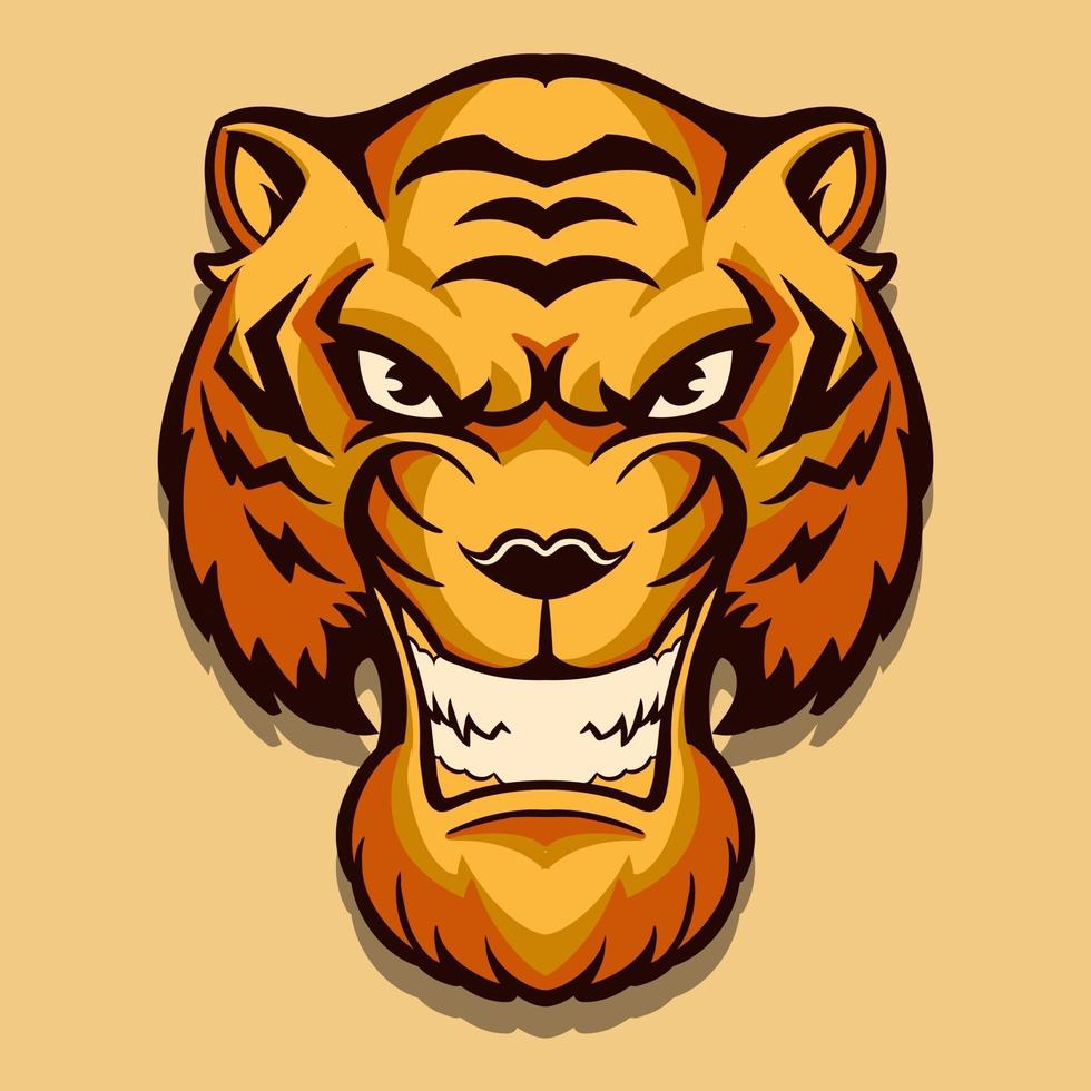 tiger head vector illustration design isolated on light background