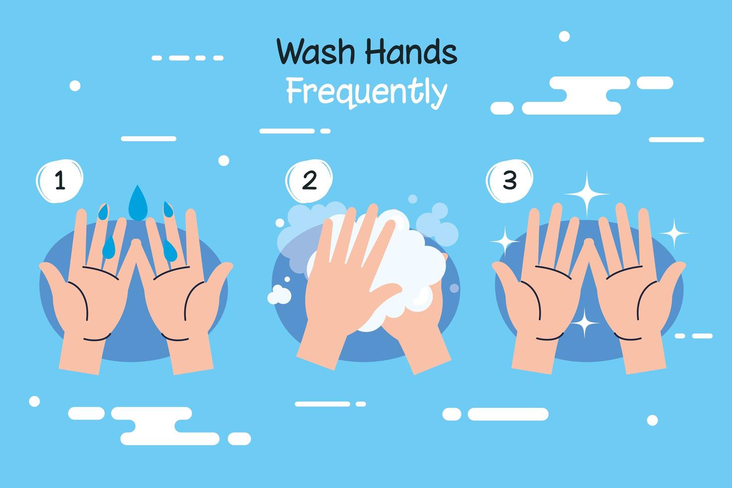 Coronavirus prevention campaign banner vector