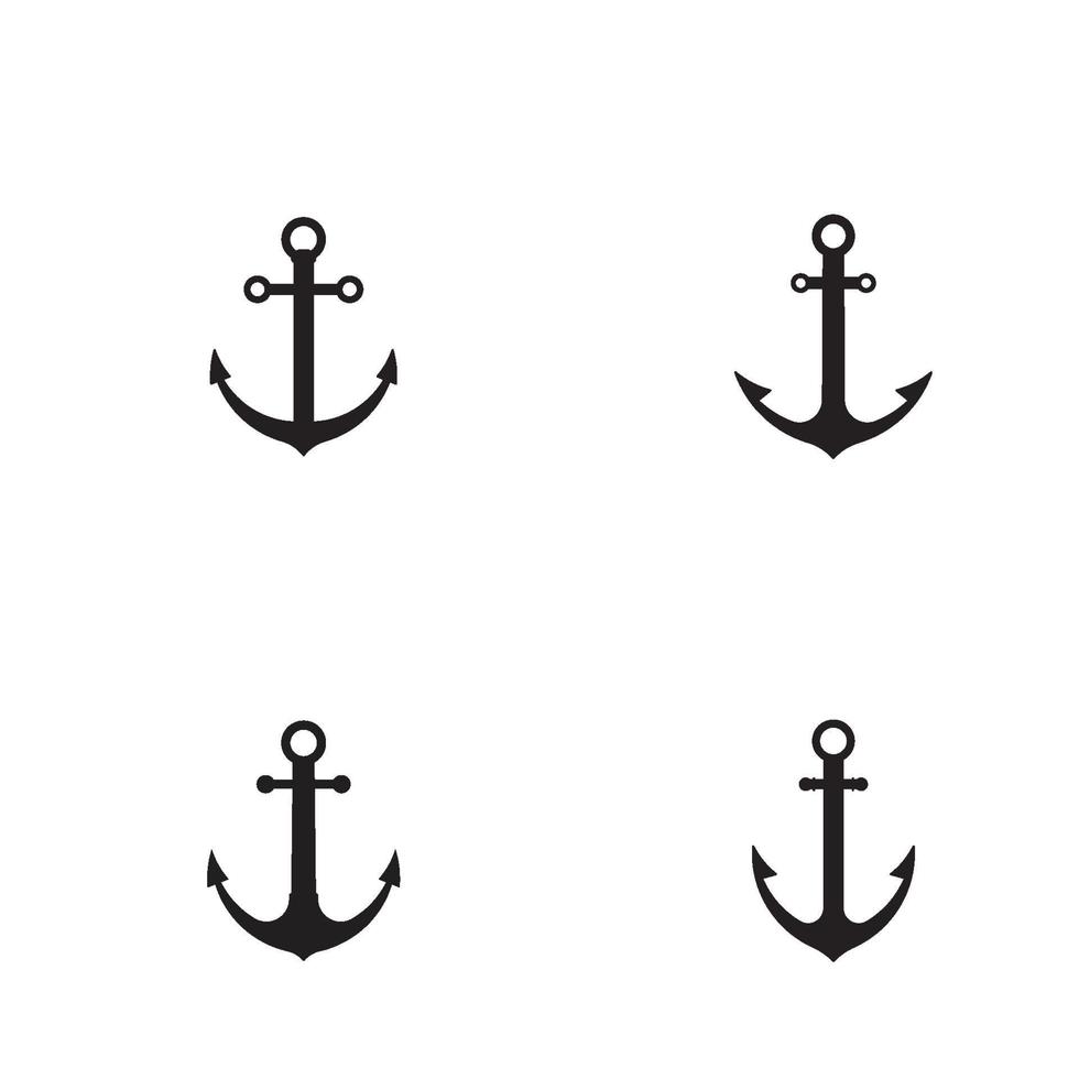 Anchor logo and symbol icon vector