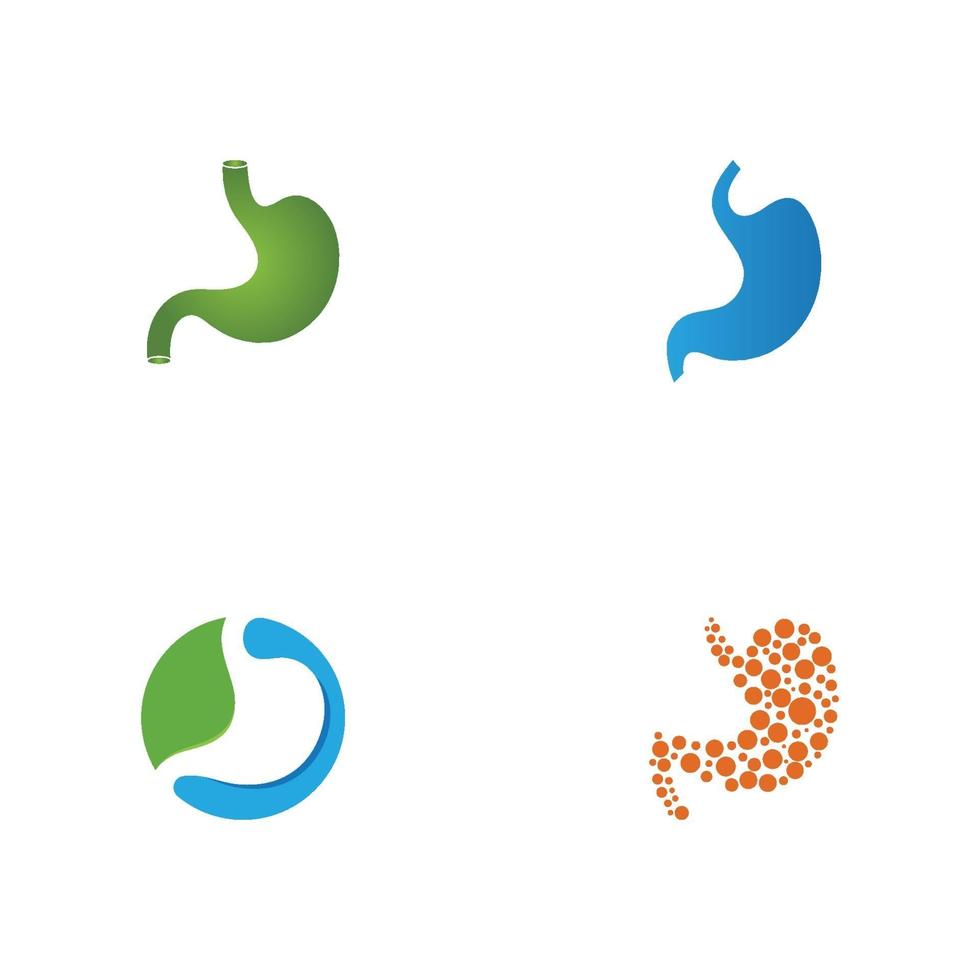 diseño de vector de ilustración de logotipo de cuidado de estómago