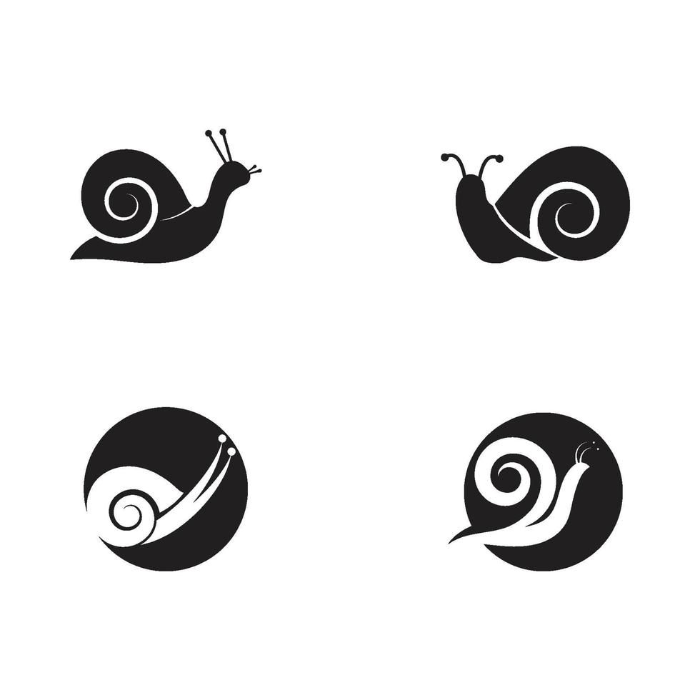 vector de icono de logotipo y símbolo de caracol