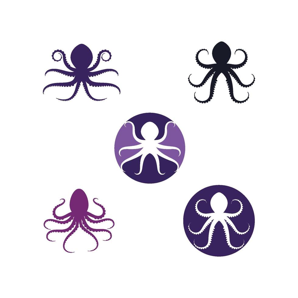 squid logo and symbol icon vector