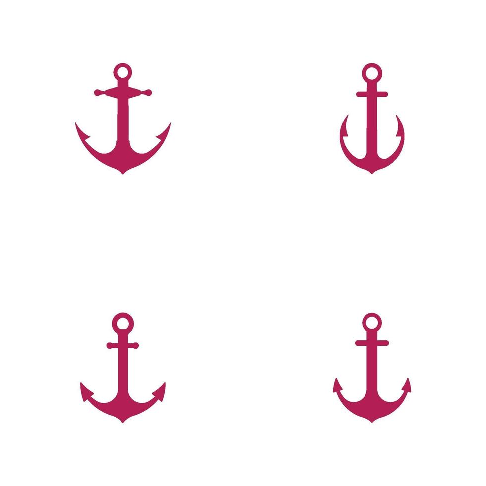 diseño de vector de ilustración de logotipo de ancla