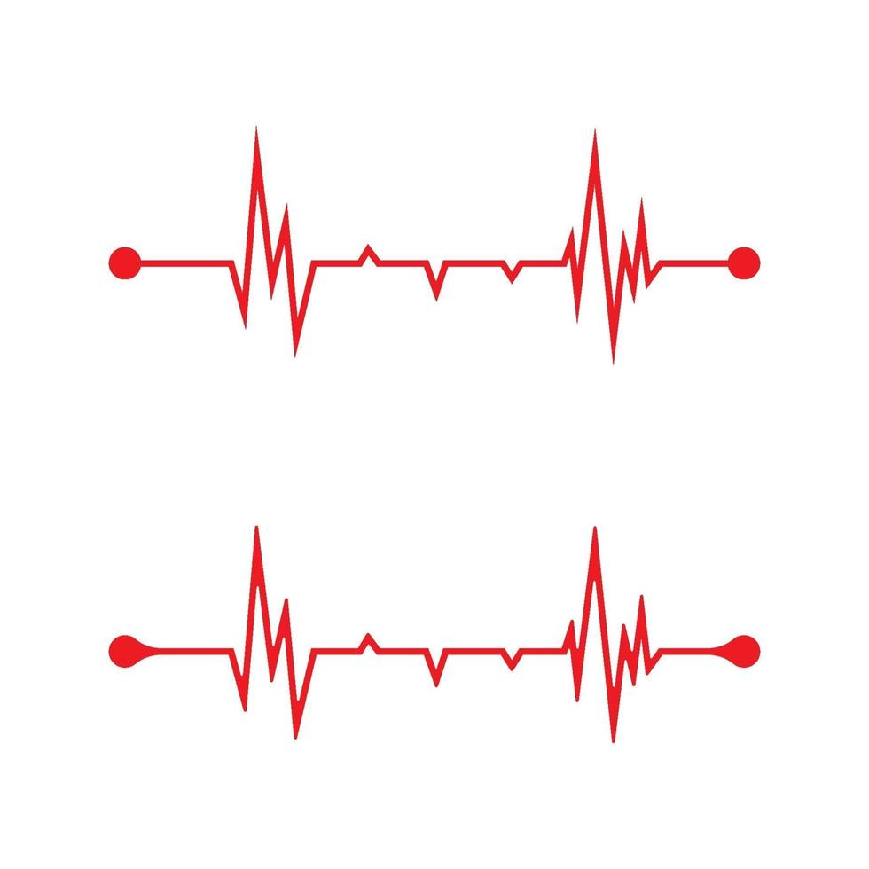 Heart beat pulse Logo illustration vector design