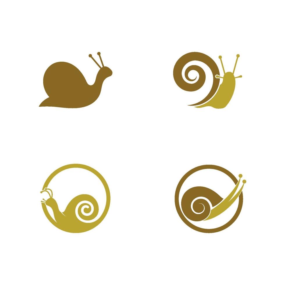 vector de icono de logotipo y símbolo de caracol