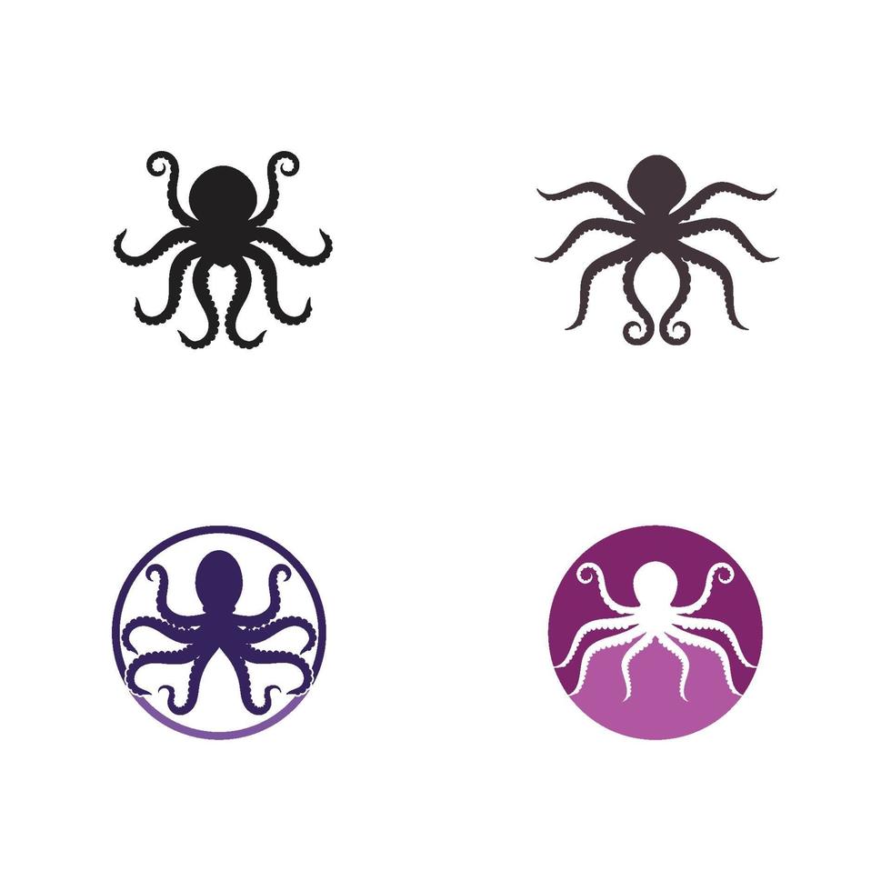 squid logo and symbol icon vector