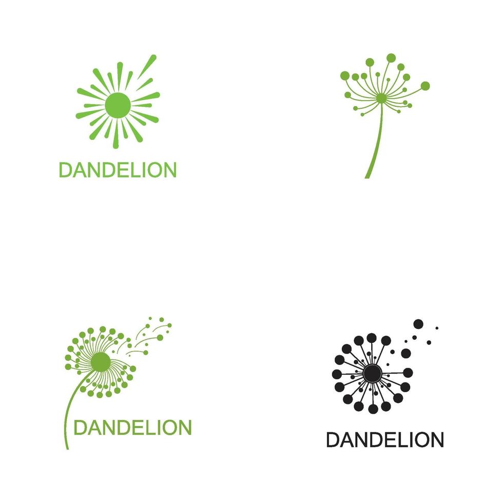 dandelion logo and symbol icon vector