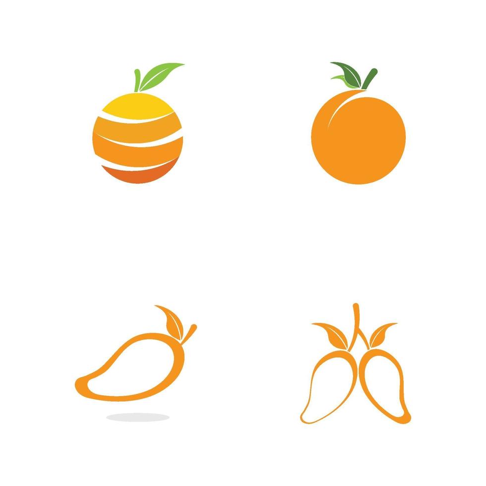 diseño de vector de ilustración de logotipo de mango