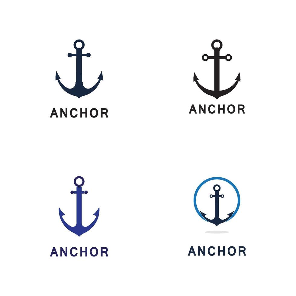 Anchor logo and symbol icon vector