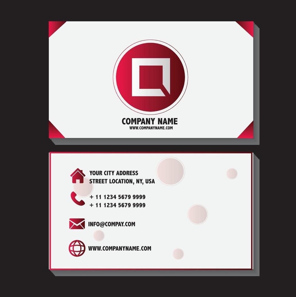 Red Business Card vector