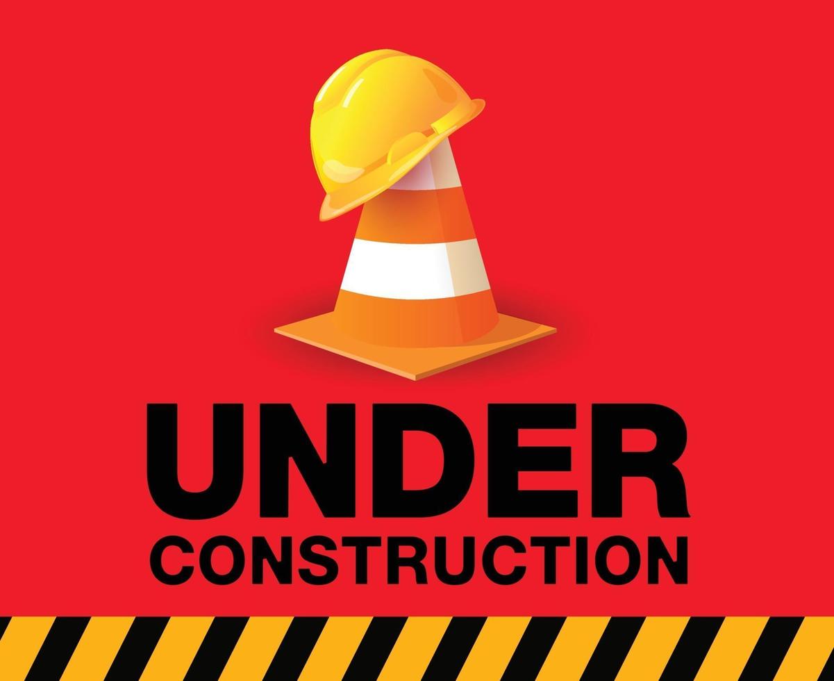 Building under Construction site sign vector
