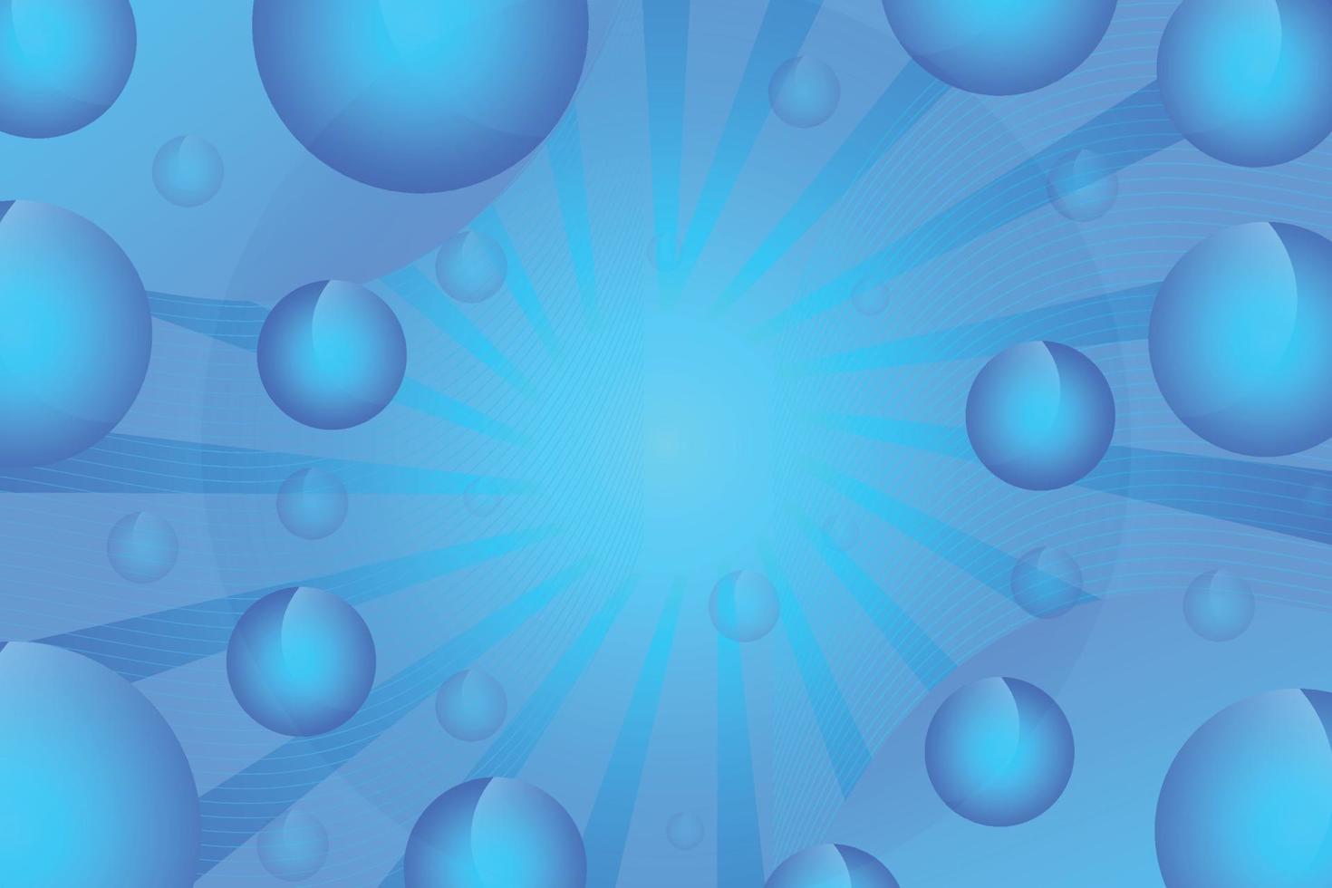 fondo azul bolas 3d vector