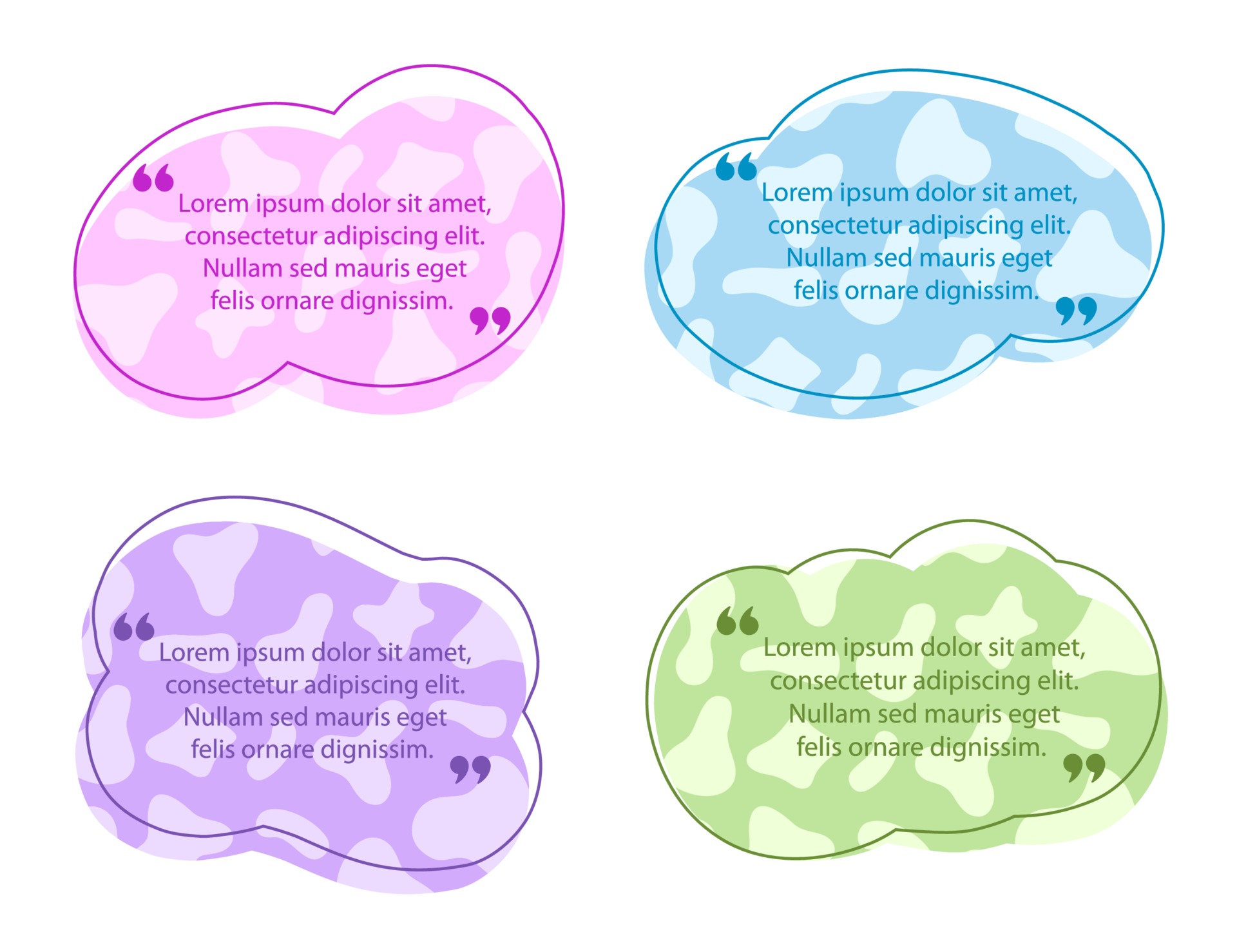 colored speech bubble template