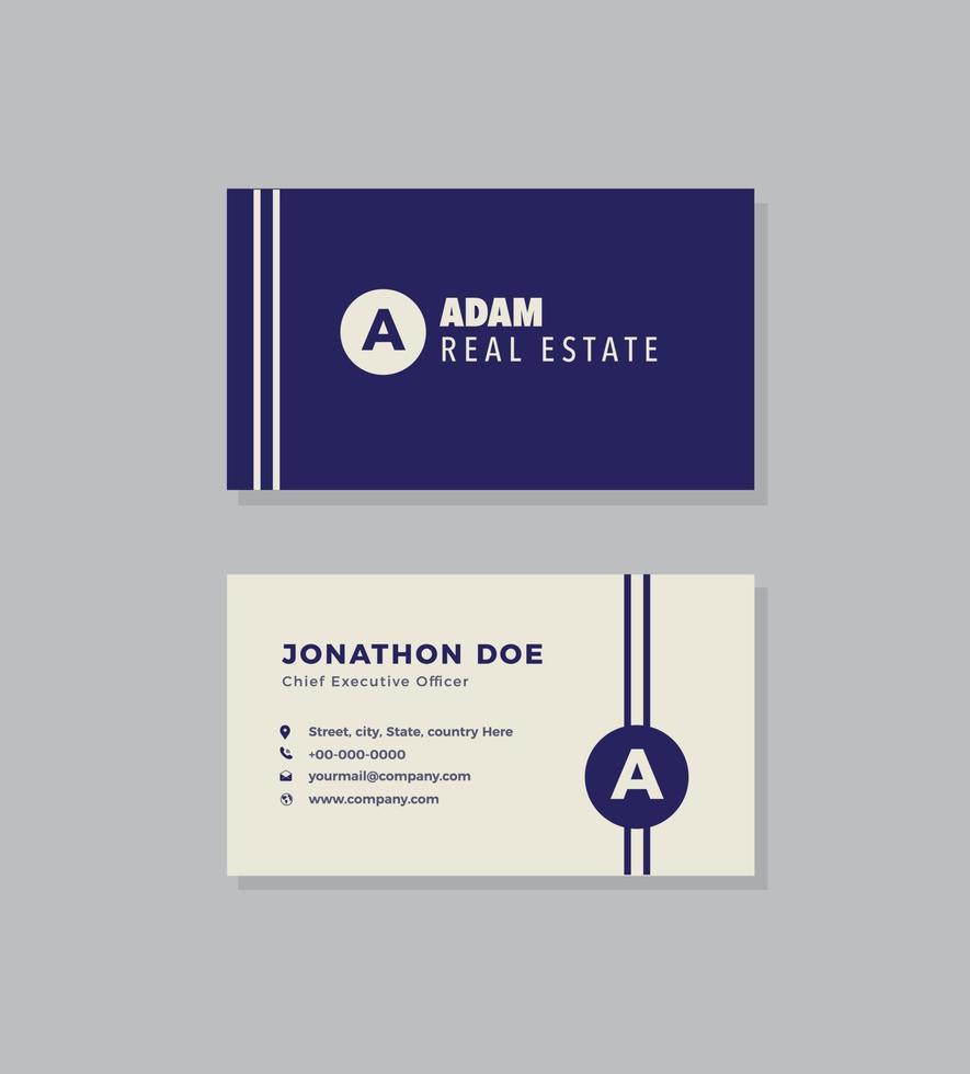 Corporate Business Card Design or Visiting Card And Personal Business Card vector