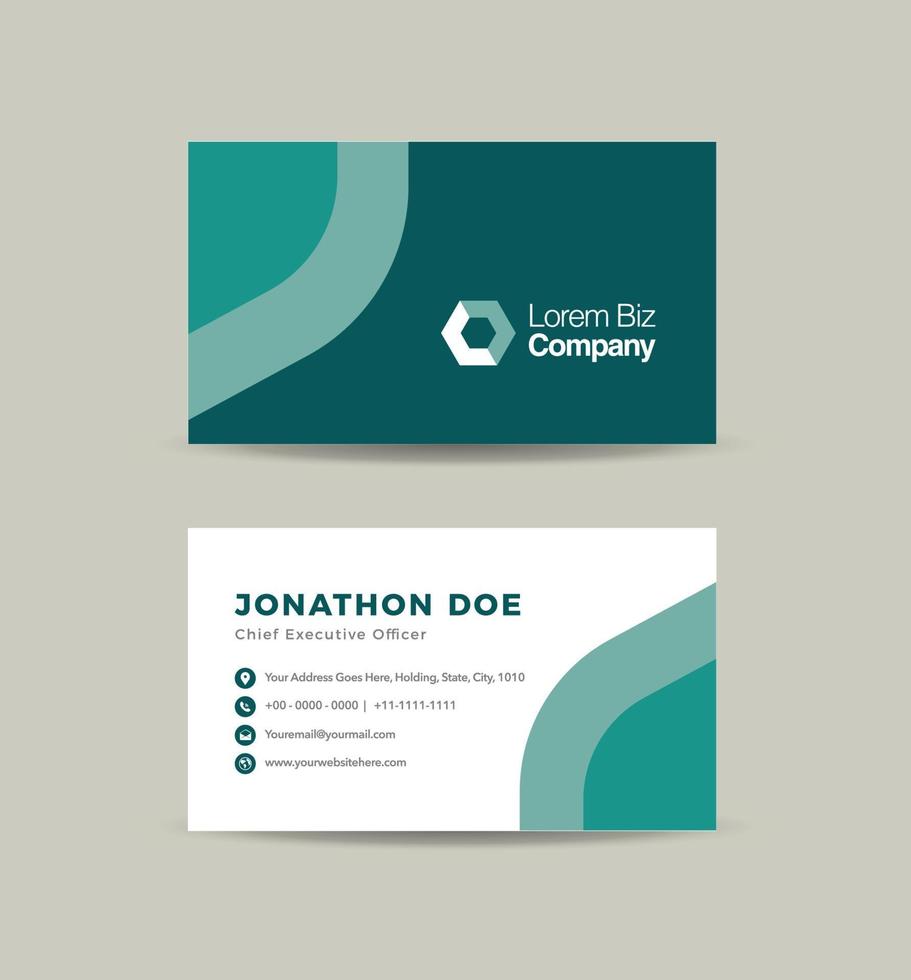 Corporate Business Card Design or Visiting Card And Personal Business Card vector