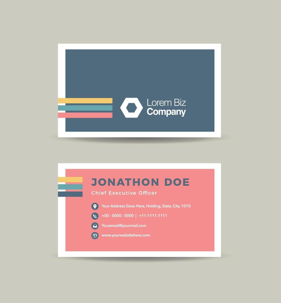 Corporate Business Card Design or Visiting Card And Personal Business Card vector