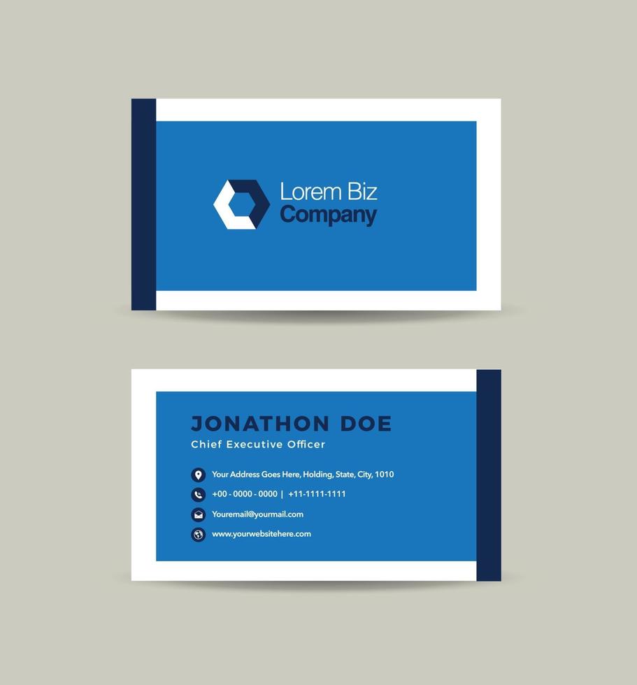 Corporate Business Card Design or Visiting Card And Personal Business Card vector