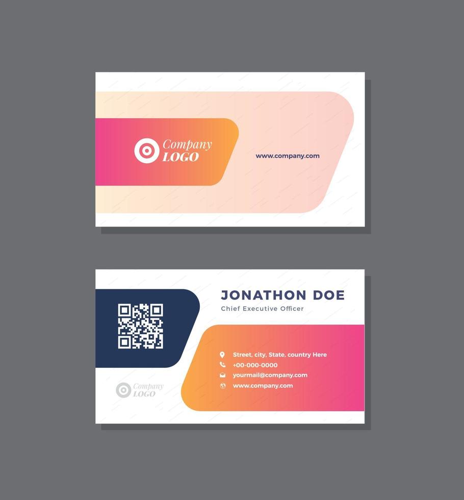 Corporate Business Card Design or Visiting Card And Personal Business Card vector