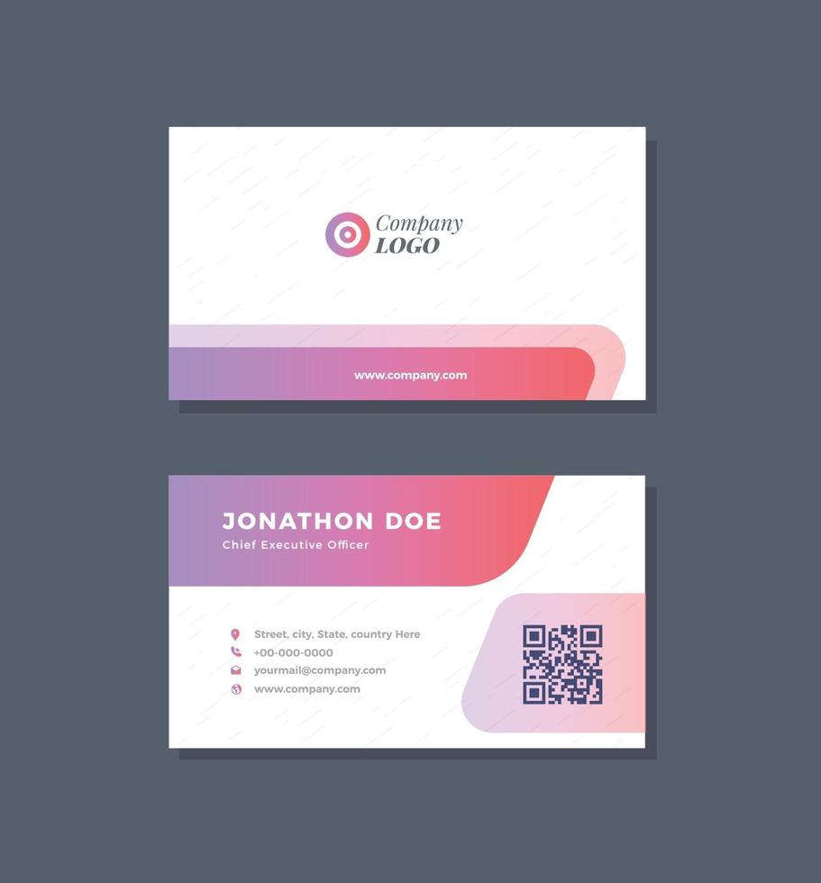 Corporate Business Card Design or Visiting Card And Personal Business Card vector