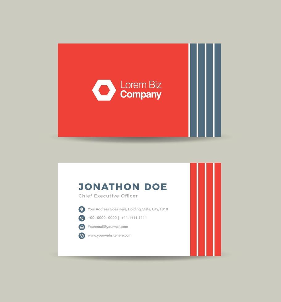 Corporate Business Card Design or Visiting Card And Personal Business Card vector