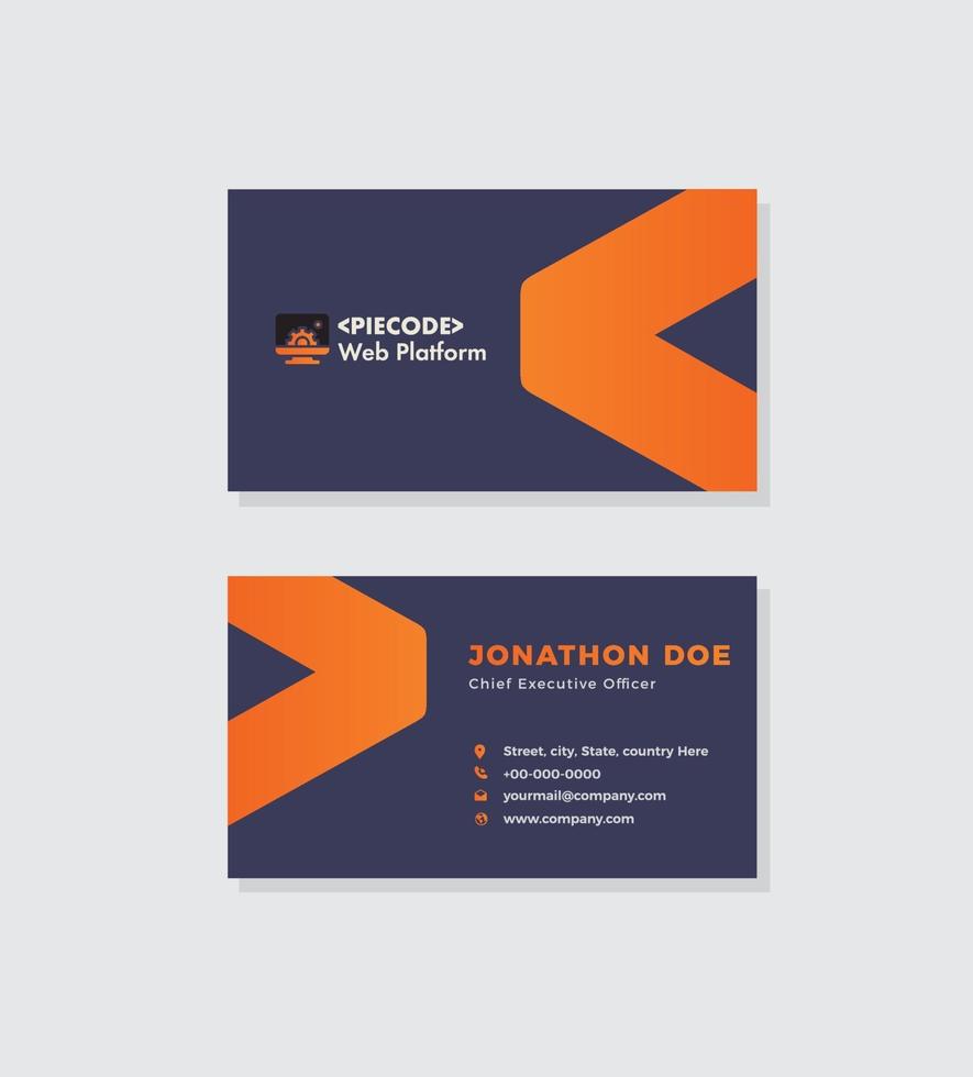 Corporate Business Card Design or Visiting Card And Personal Business Card vector