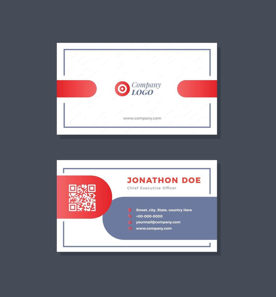 Corporate Business Card Design or Visiting Card And Personal Business Card vector