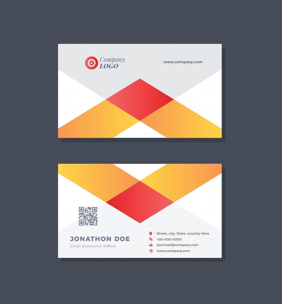 Corporate Business Card Design or Visiting Card And Personal Business Card vector