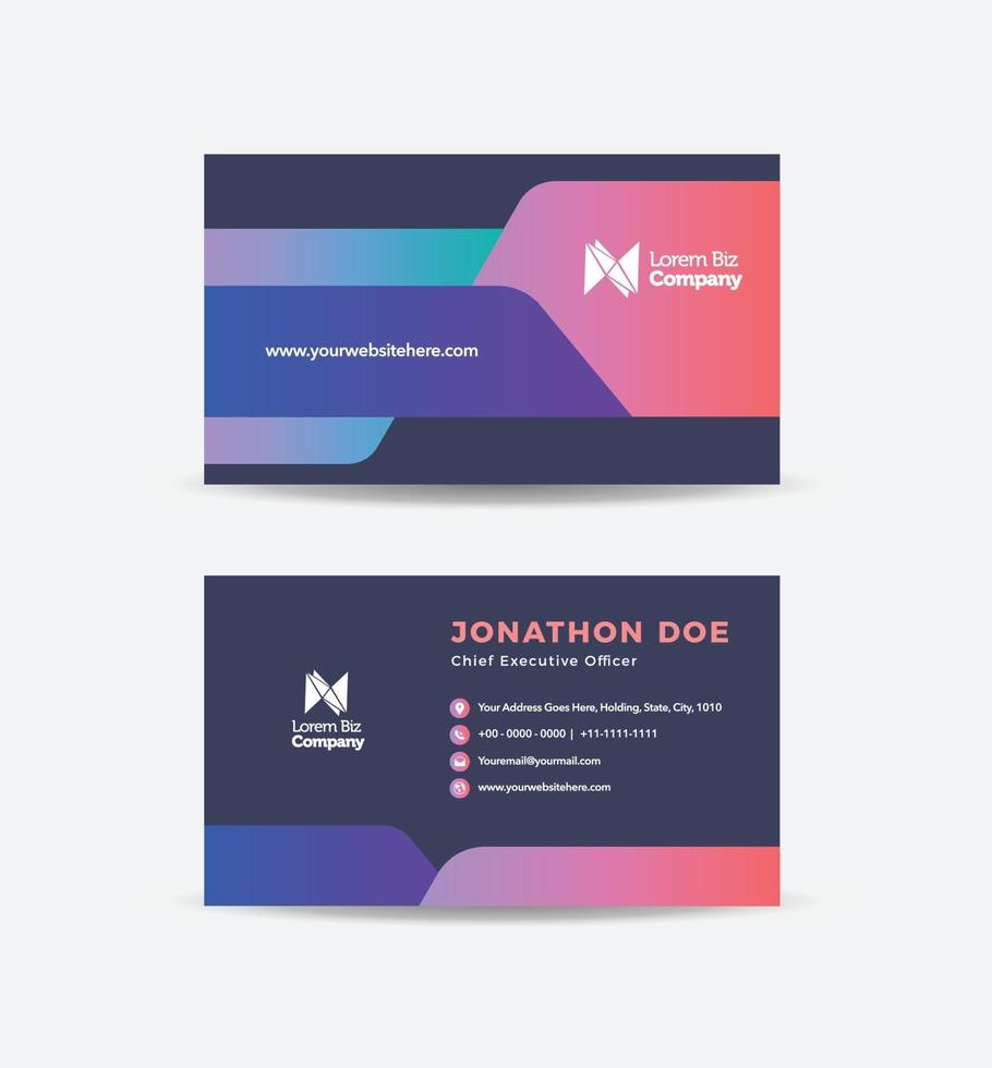 Corporate Business Card Design or Visiting Card And Personal Business Card vector