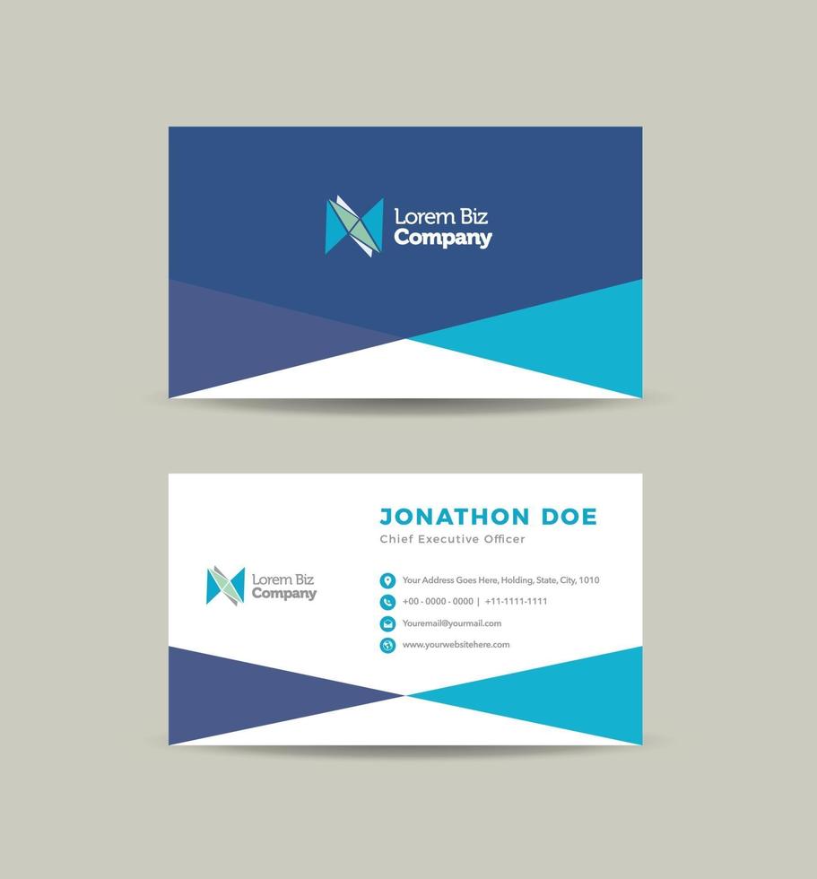 Corporate Business Card Design or Visiting Card And Personal Business Card vector