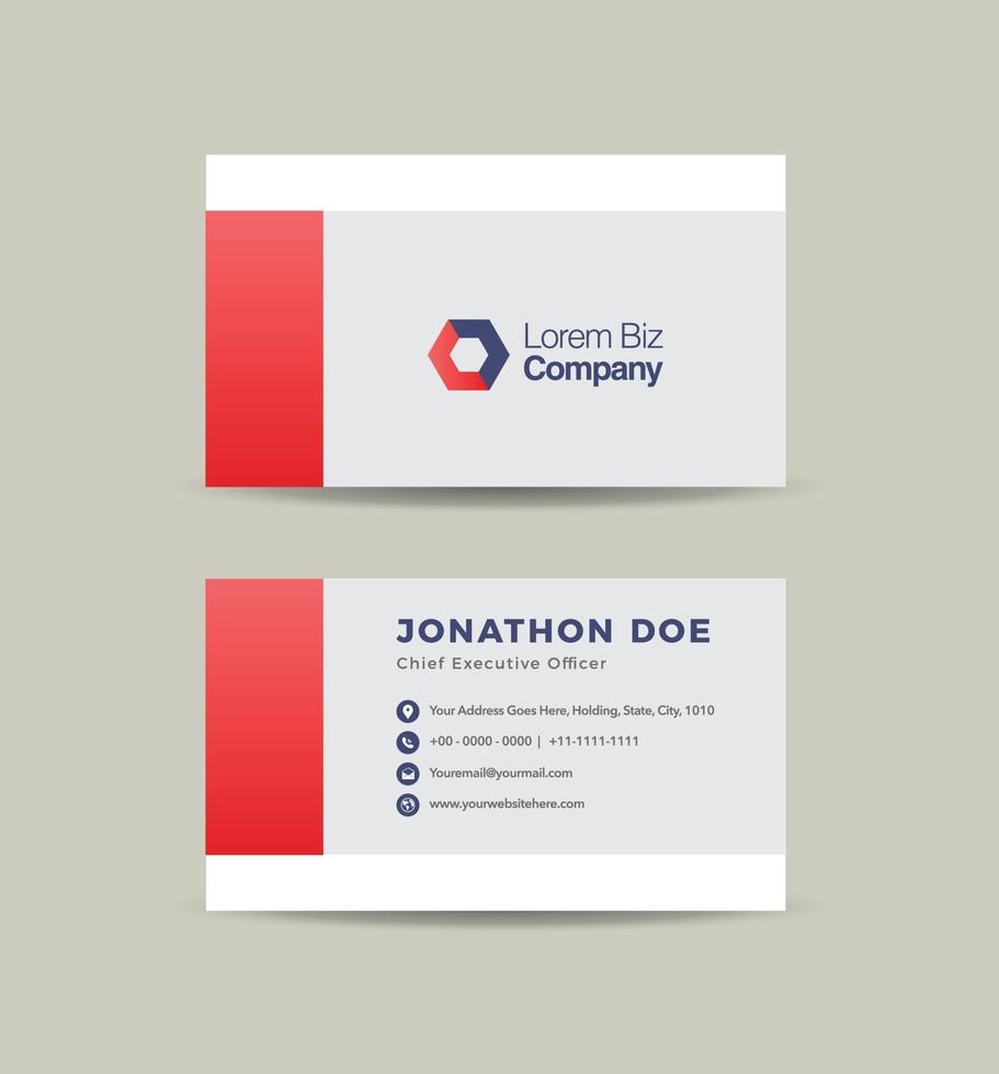 Corporate Business Card Design or Visiting Card And Personal Business Card vector