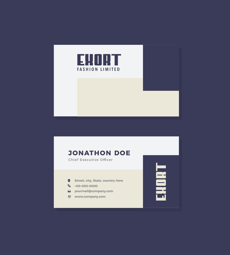 Corporate Business Card Design or Visiting Card And Personal Business Card vector