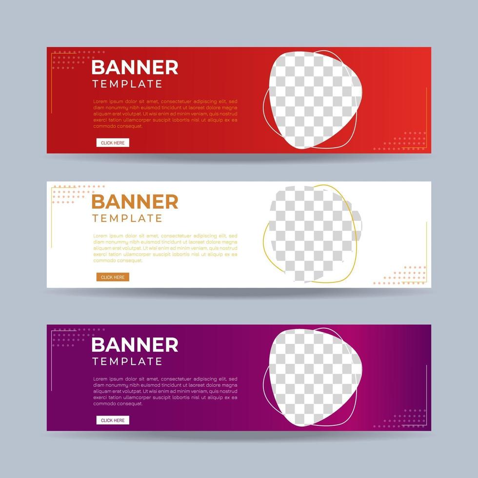 diseño de plantillas de banners abstractos. vector eps 10