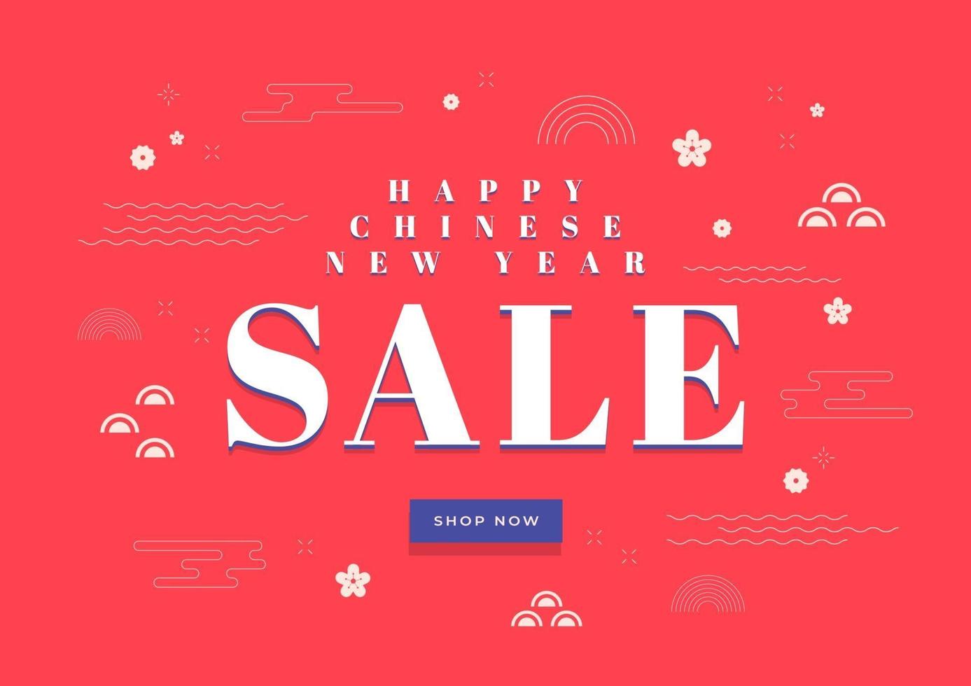 Chinese new year sale banner background. Creative banner, poster, flyer design of sale. vector