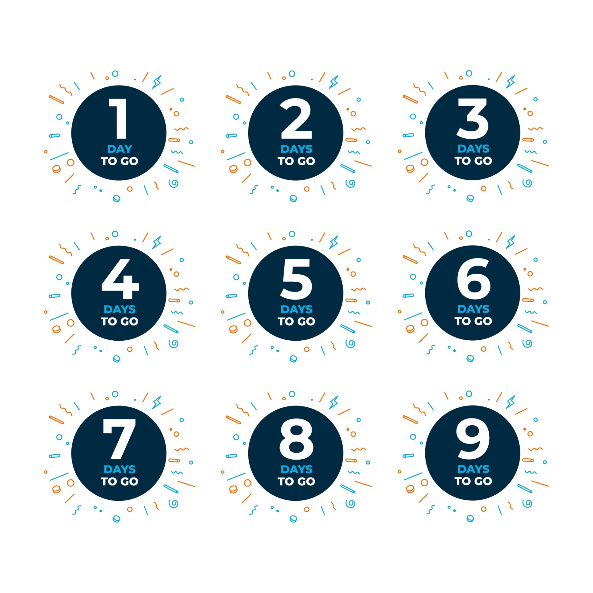 Countdown To Go Days Banner Count Time Sale Nine Eight Seven Six Five Four Three Two One Day To Go 3 Vector Art At Vecteezy Countdown To Go Days Banner Count Time Sale Nine Eight Seven Six Five Four Three Two One Day To Go 3 Vector Art At Vecteezy