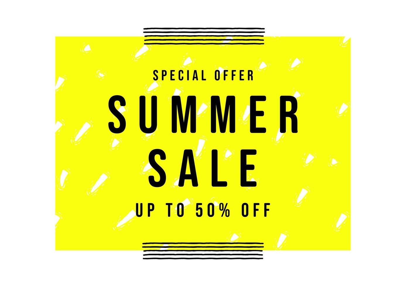 Summer sale banner template. Sale poster minimal style. vector