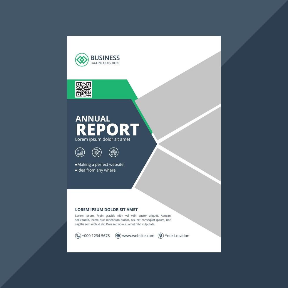 Abstract business annual report cover presentation template vector